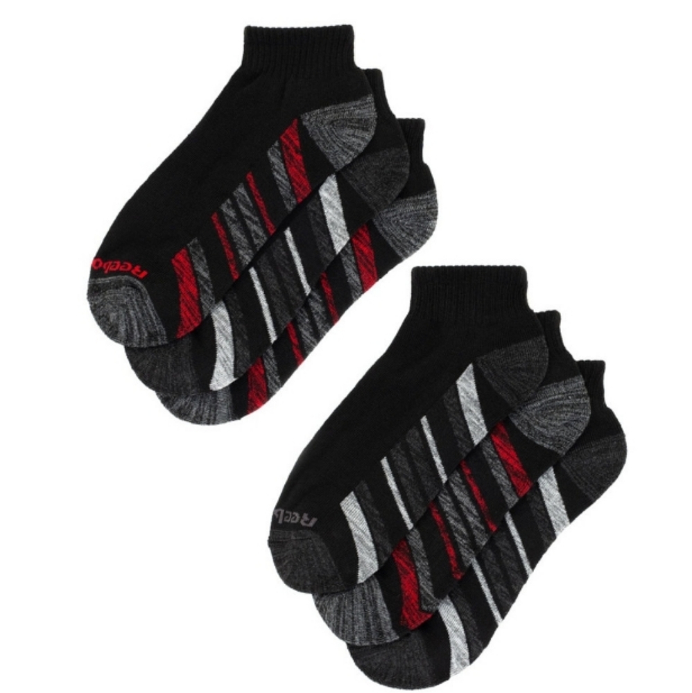 NWT Men's Reebok 6 Pack Quarter Socks